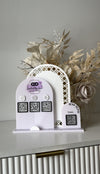 Rattan Triple Arches, Logo, 3 QR’s, Card Holder and Payment QR