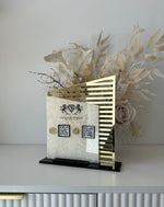 2 in 1 Doubled Modern Social Sign + Card Holder & Logo - Luxe Decor by Lisa