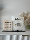 Double Angled - Logo, QR, Card Holder + Info
