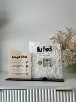 Double Angled - Logo, QR, Card Holder + Info