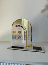 3 in 1 Double Arched Social Sign/ Square + QR + Card Holder and Added Business Name - Luxe Decor by Lisa