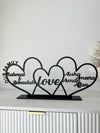 Triple Personalised Hearts Freestanding