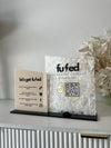 Double Angled - Logo, QR, Card Holder + Info
