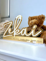 Birth Details - 3D Name Freestanding
