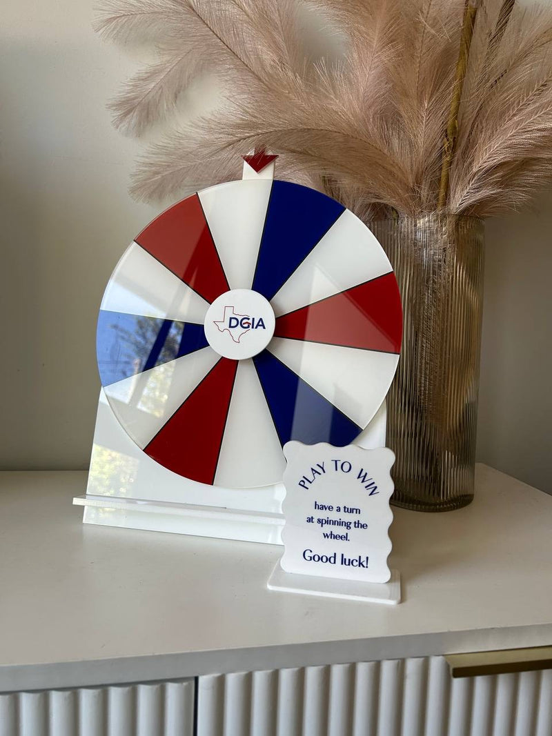 Spin the wheel - Blank or Custom Style - Medium Size (CUSTOM LOGO COLOURS)