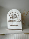 Arch Freestanding Business Logo Signage