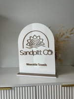 Arch Freestanding Business Logo Signage