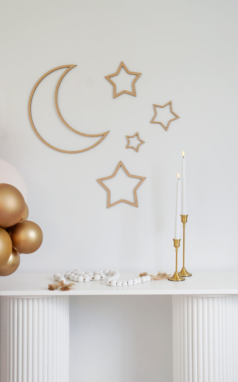 Ramadan Crescent Moon & Stars Set