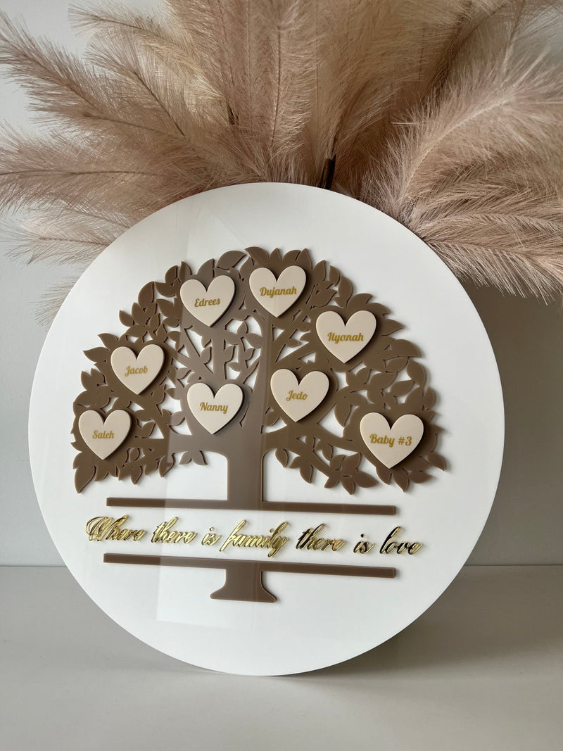 Acrylic Family Tree Plaque - Luxe Decor by Lisa