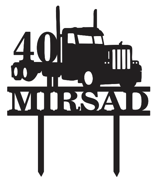 Age and Truck Cake Topper - Luxe Decor by Lisa