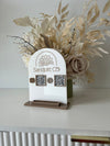 Arch Acrylic Social and Card Holder Sign 2 - Logo - Luxe Decor by Lisa