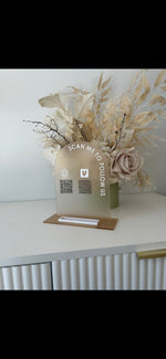 Arch Acrylic Social and Card Holder Sign - Luxe Decor by Lisa