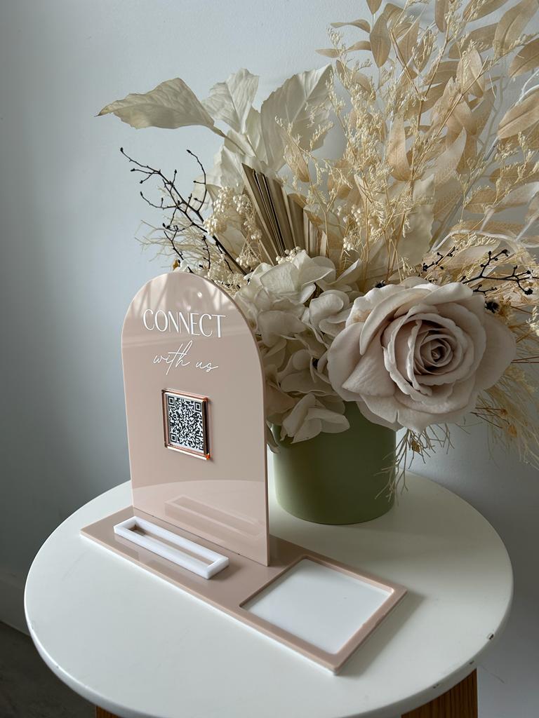 Arch, Card Holder, Square + Single QR Style 1 - Luxe Decor by Lisa
