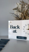 Back At, Changeable Clock + Days Sign - Luxe Decor by Lisa