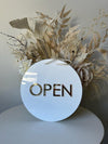 Circle Open/Closed Sign - Double Sided - Luxe Decor by Lisa