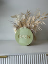 Circle Open/Closed Sign - Double Sided - Luxe Decor by Lisa