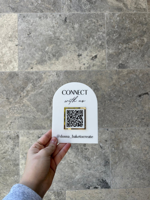 Connect with us - wall sign arch shape - Luxe Decor by Lisa
