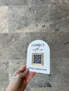 Connect with us - wall sign arch shape - Luxe Decor by Lisa