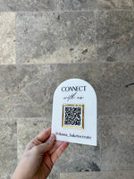 Connect with us - wall sign arch shape - Luxe Decor by Lisa