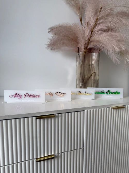 Custom Name/Title Desk Sign - Luxe Decor by Lisa