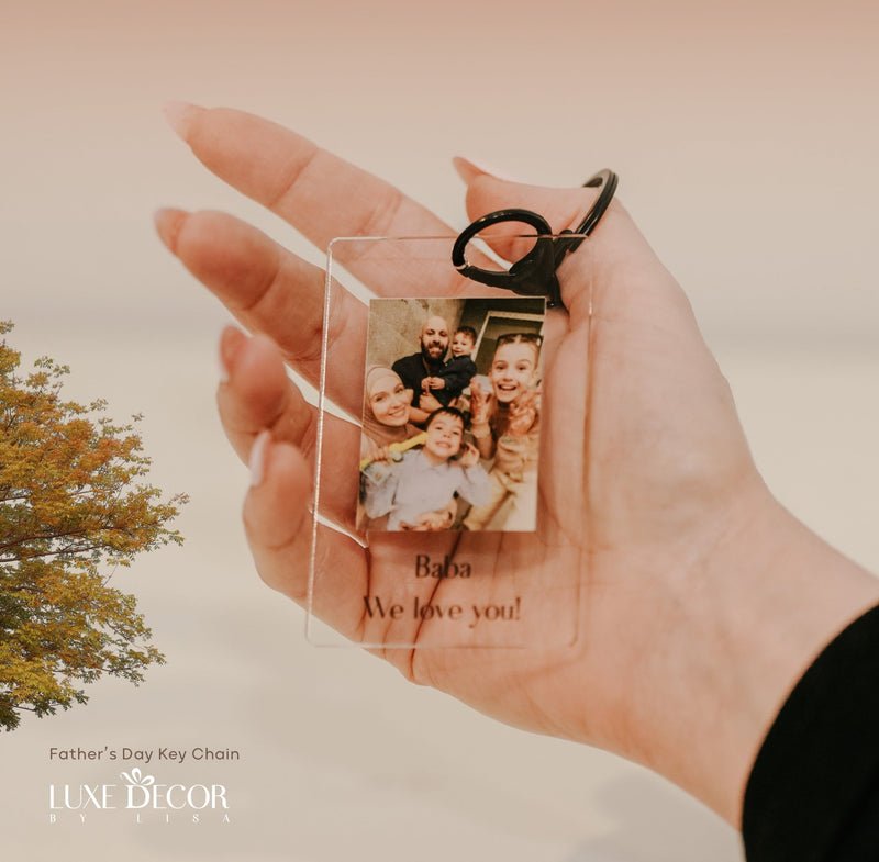 Custom Photo Keyring - Rectangle - Luxe Decor by Lisa