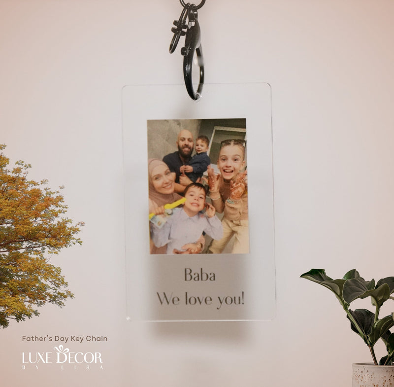 Custom Photo Keyring - Rectangle - Luxe Decor by Lisa