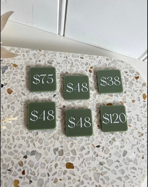 Custom Pricing Squares - Small - Luxe Decor by Lisa