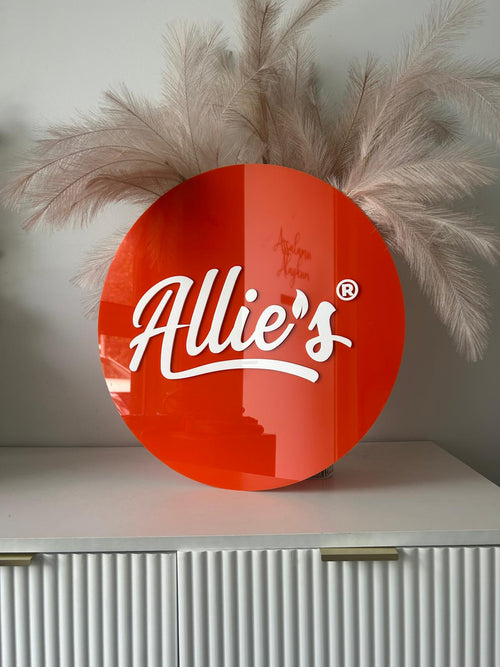 Custom Round Logo Business Signage - Luxe Decor by Lisa