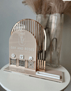 Double Arched Business Logo + triple QR and Card Holder - Luxe Decor by Lisa