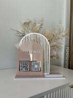 Double Arched Logo + 2 QR’s and Card Holder - Luxe Decor by Lisa