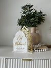 Double Moroccan Dome Shaped Eid Mubarak Freestanding - Luxe Decor by Lisa