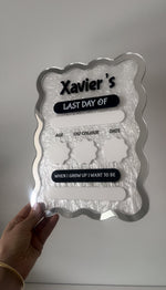 First Day Board - Wavy Style - Luxe Decor by Lisa