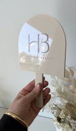 Handheld Custom Name/Logo Mirrors - Arch - Luxe Decor by Lisa