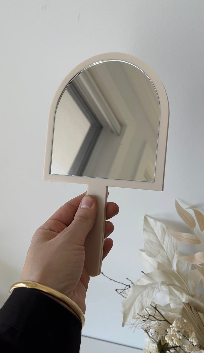 Handheld Custom Name/Logo Mirrors - Arch - Luxe Decor by Lisa