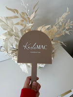 Handheld Custom Name/Logo Mirrors - Arch - Luxe Decor by Lisa