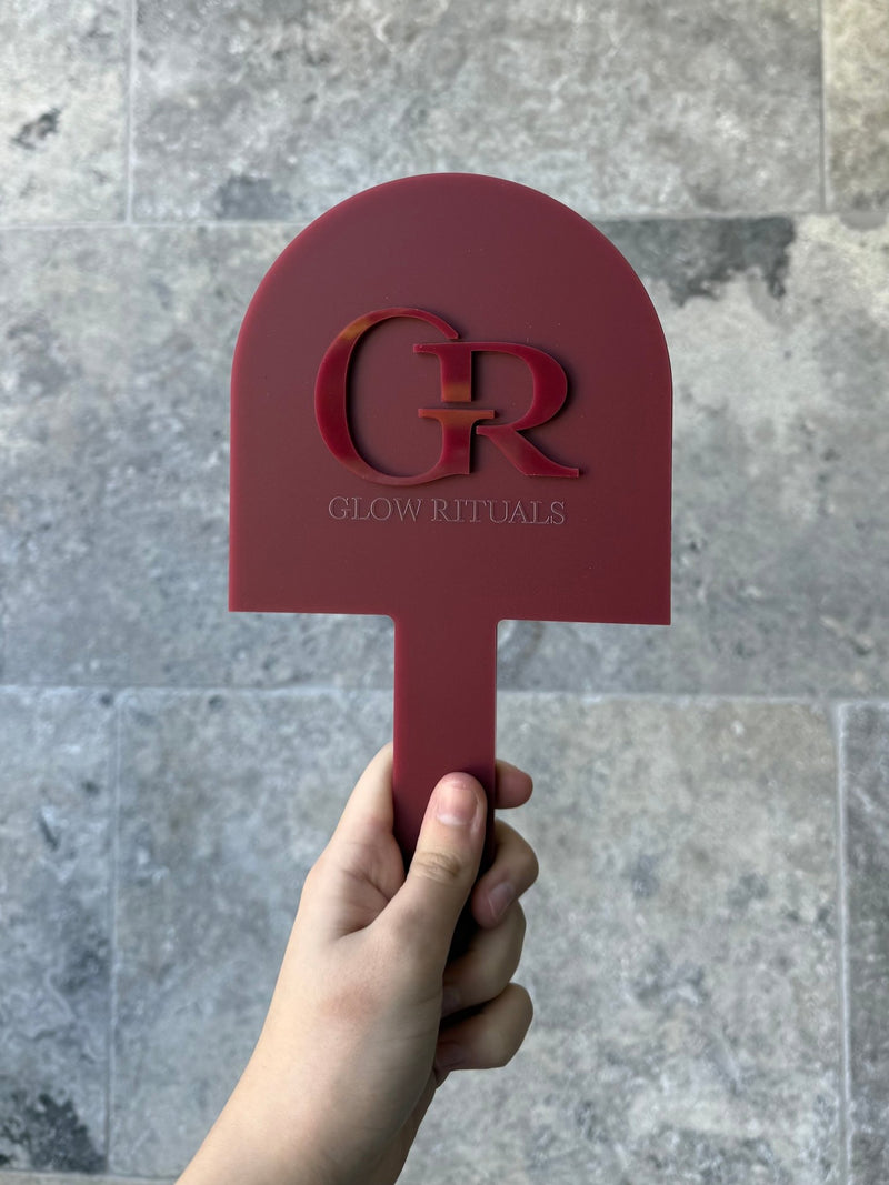 Handheld Custom Name/Logo Mirrors - Various Shapes 3D Logos - Luxe Decor by Lisa