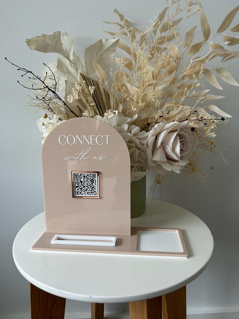 Arch, Card Holder, Square + Single QR Style 1