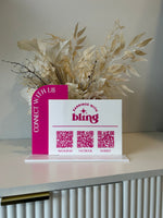 Minimal Social Sign - 4 QR Codes + Logo - Luxe Decor by Lisa