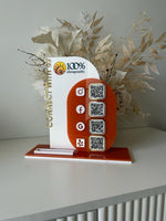Modern 4 QR Sign Style 4 + Card Holder - Luxe Decor by Lisa