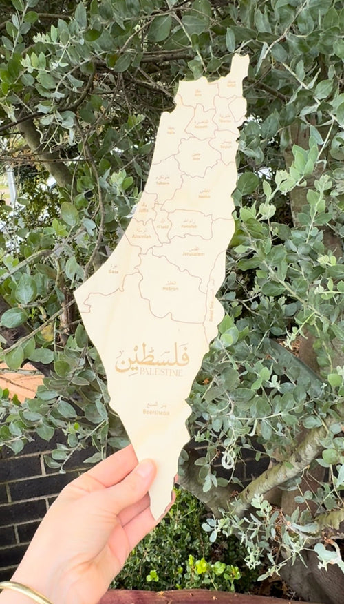 Palestine - Wooden Map Style 1 - Luxe Decor by Lisa