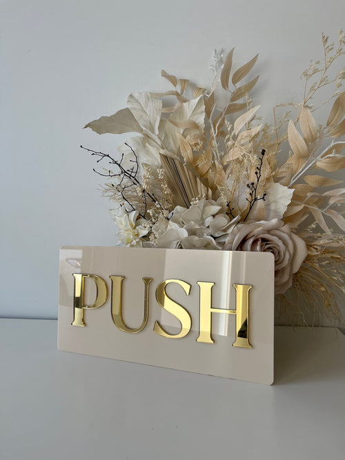 Push Acrylic Door Sign - Luxe Decor by Lisa