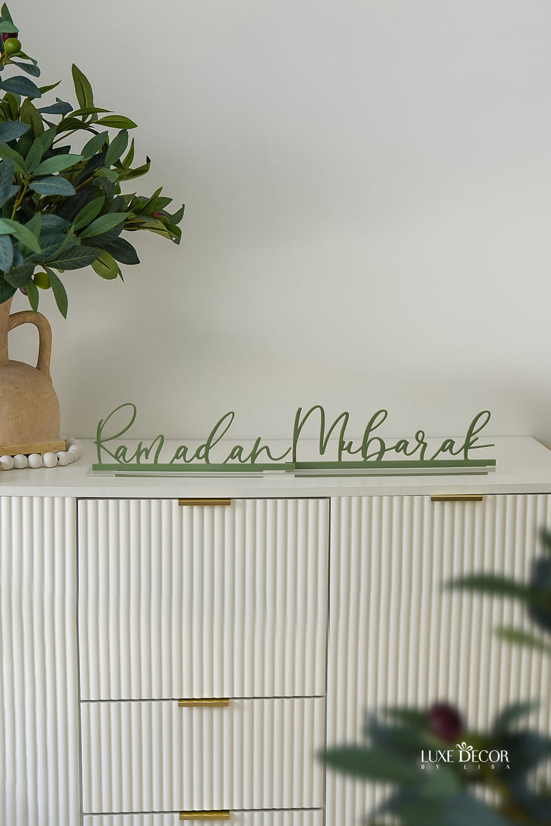 Ramadan/Eid Mubarak Interchangable Freestanding Acrylic Sign - Luxe Decor by Lisa