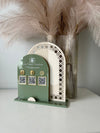 Rattan Triple Arches, Logo, 3 QR’s, Card Holder - Luxe Decor by Lisa