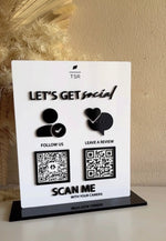 Rectangle 2 QR Codes and Logo Sign - Luxe Decor by Lisa
