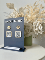 Rectangle Acrylic Social and Card Holder Sign - Luxe Decor by Lisa