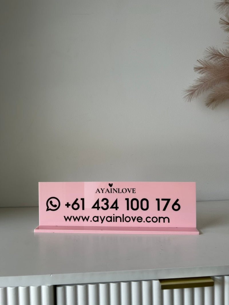 Rectangle Business Sign - Printed (logo) - Luxe Decor by Lisa
