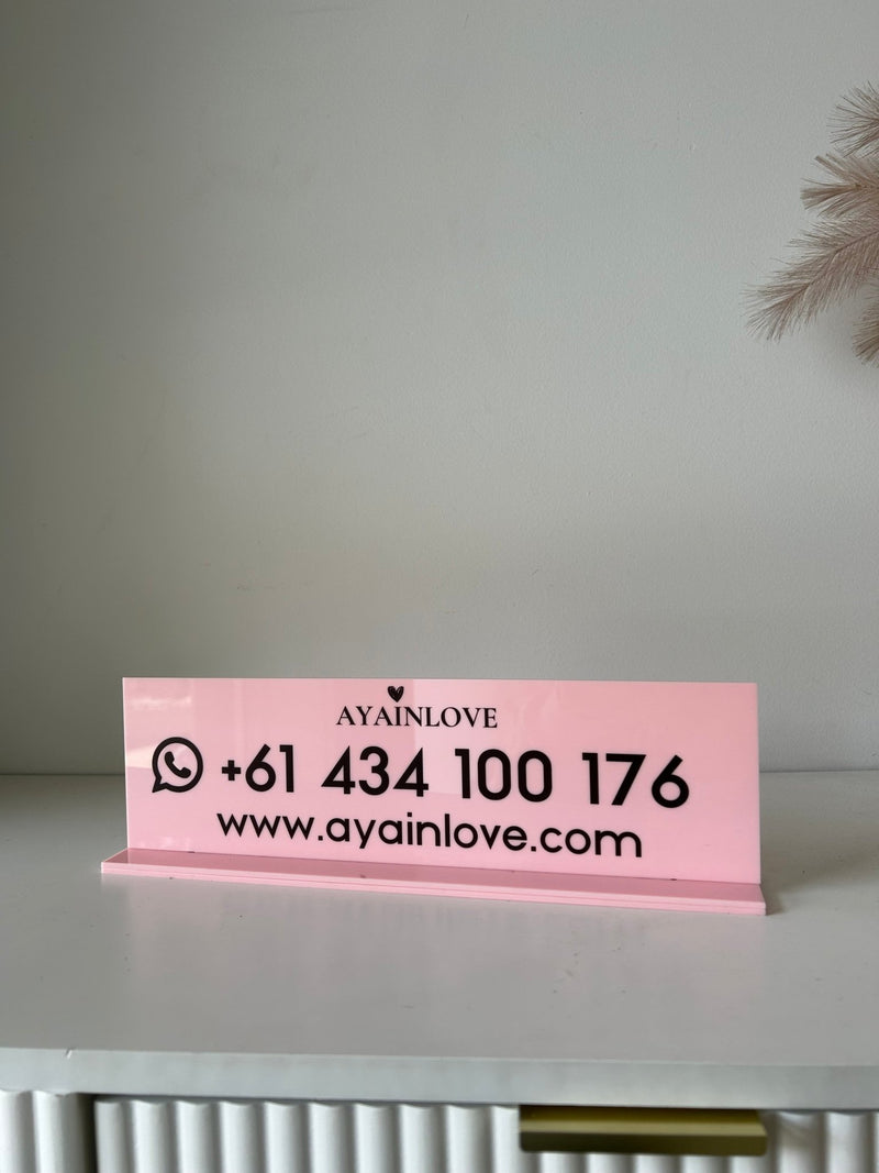 Rectangle Business Sign - Printed (logo) - Luxe Decor by Lisa