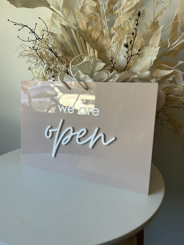 Rectangle Open/Closed Sign - Double Sided 2 - Luxe Decor by Lisa