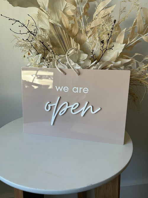 Rectangle Open/Closed Sign - Double Sided 2 - Luxe Decor by Lisa