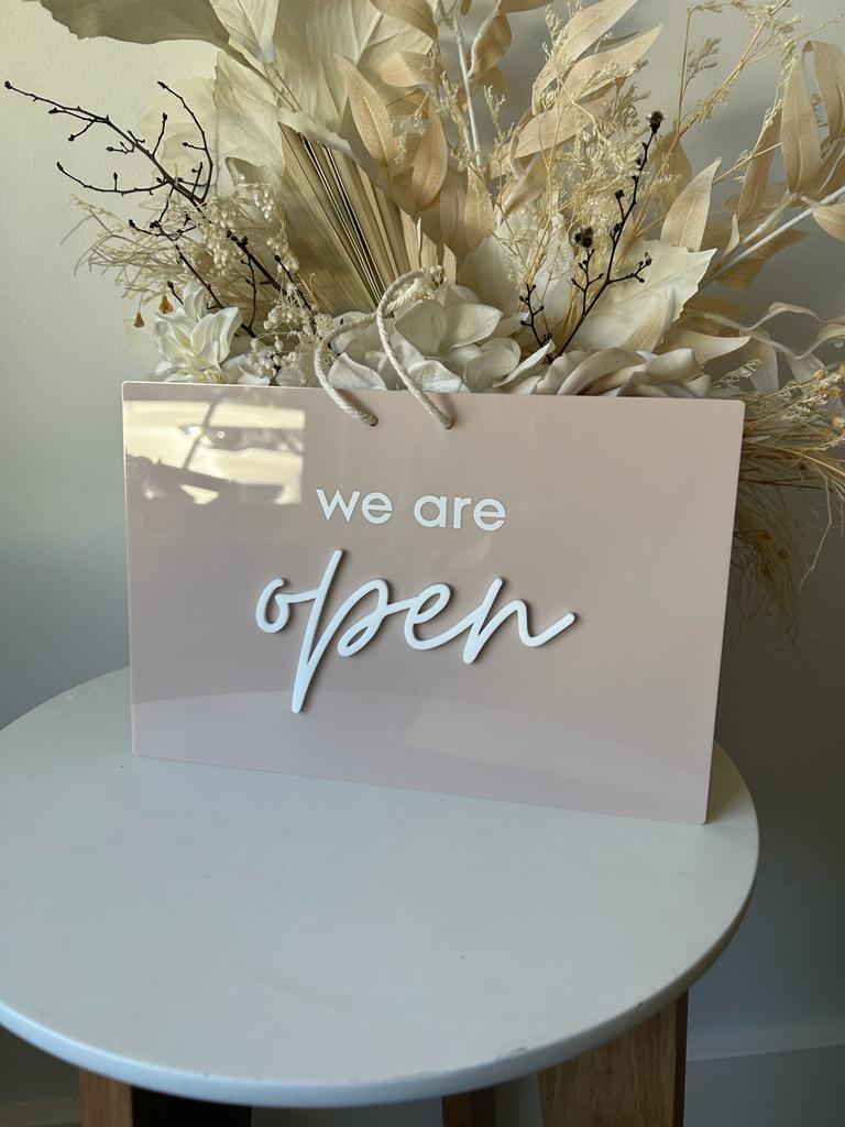 Rectangle Open/Closed Sign - Double Sided 2 - Luxe Decor by Lisa